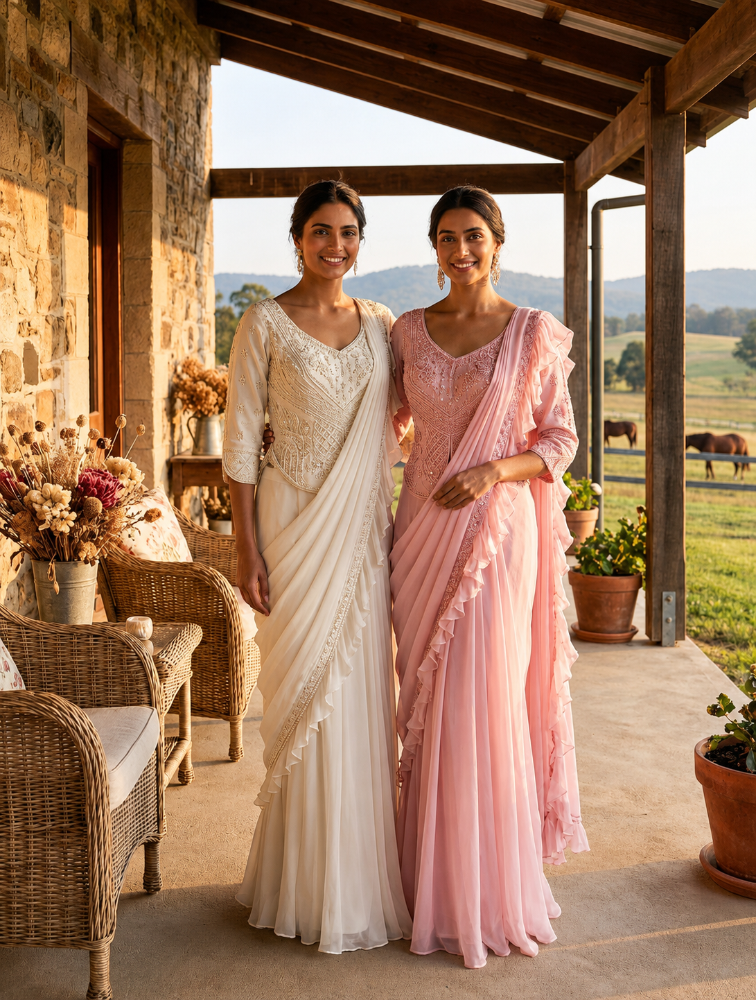 Meenakshi Chiffon Saree